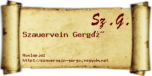 Szauervein Gergő névjegykártya