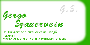 gergo szauervein business card